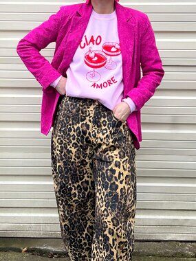 Althea Pink Lace Blazer
